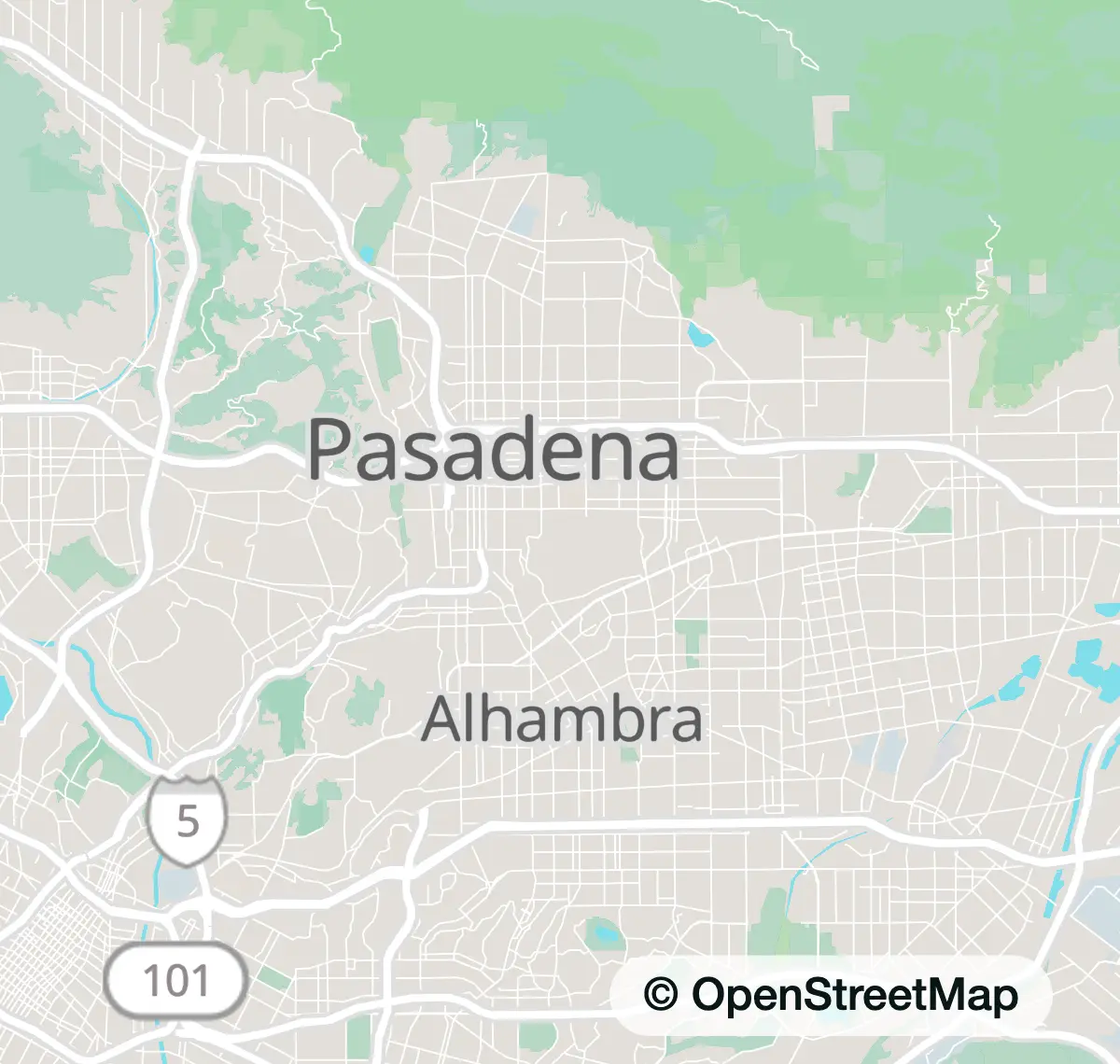 Map of San Gabriel Valley