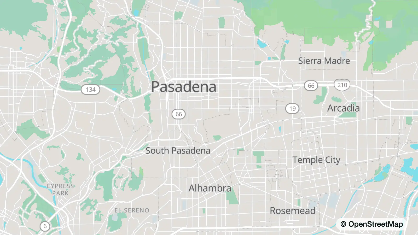 Map of San Gabriel Valley