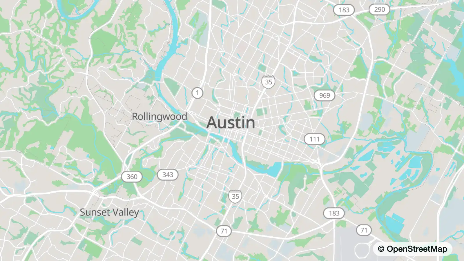 Map of Austin