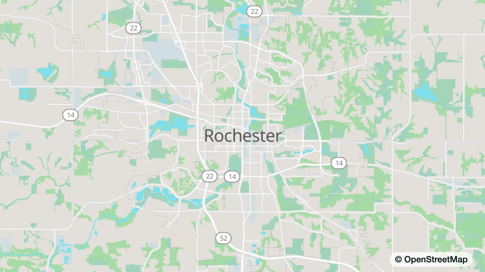 Map of Rochester, Minnesota