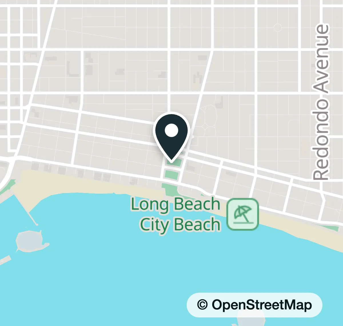 Map of the meeting place in Long Beach