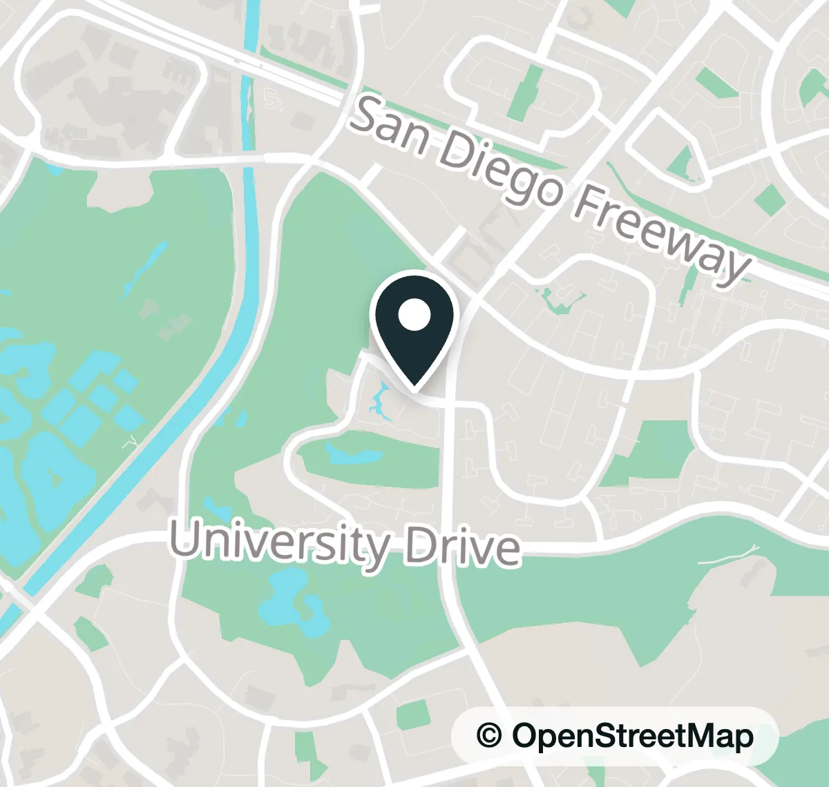 Map of the meeting place in Irvine
