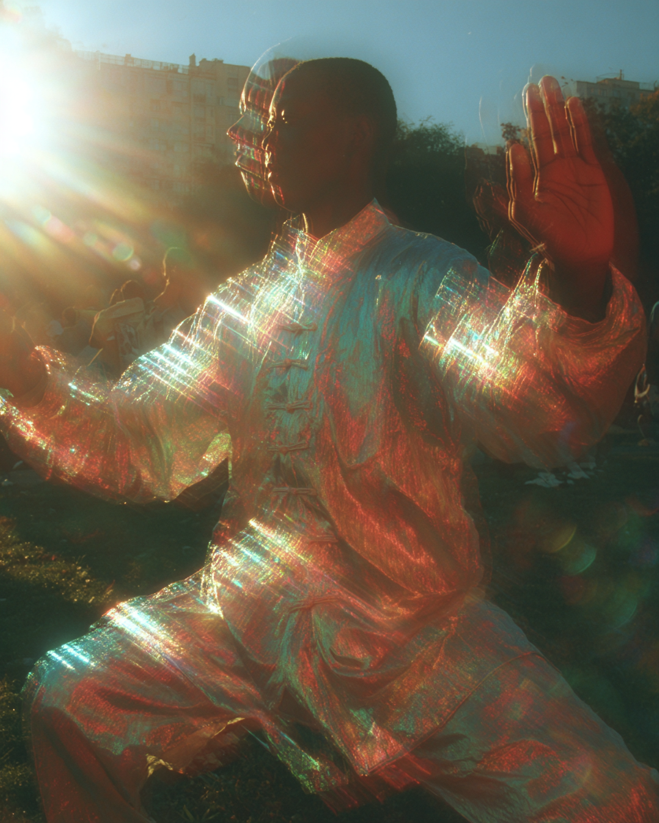 Community Tai Chi session in a park